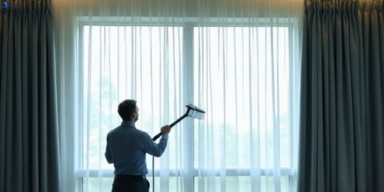 Commercial curtain stain removal service one-mile hotels offices restaurants