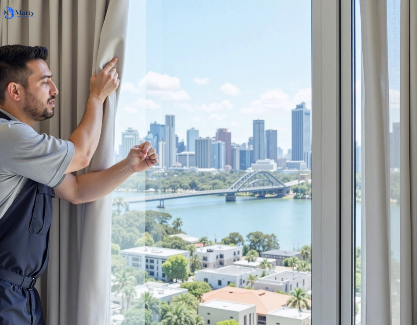Professional curtain steam cleaning service one-mile QLD by Matty Curtain Cleaning
